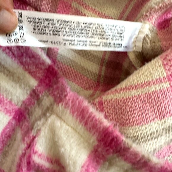 Zara Pink Plaid Crop Shirt Jacket Shacket Fuzzy Thick Coquette Western - Picture 7 of 16